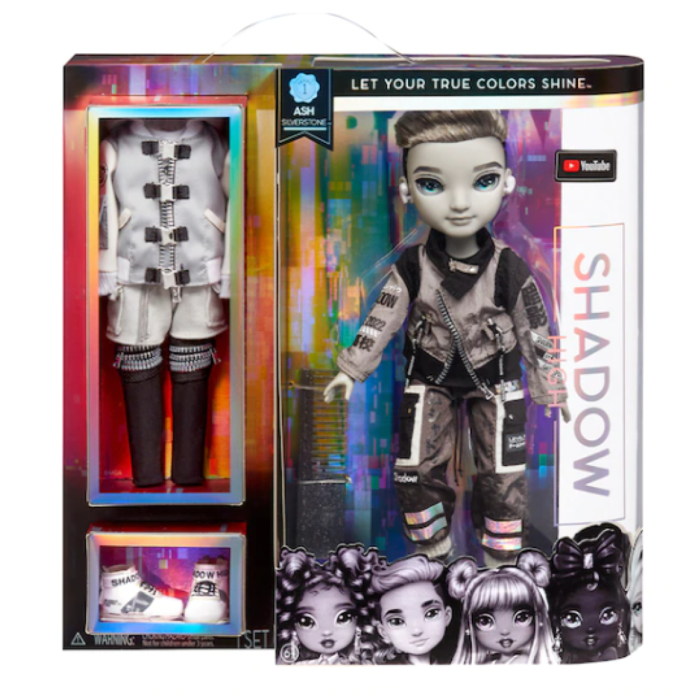 Shadow High Series 1 Ash Silverstone - Greyscale Boy Fashion Doll