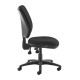 Senza high back operator chair with no arms - black