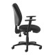 Senza high back operator chair with adjustable arms - black