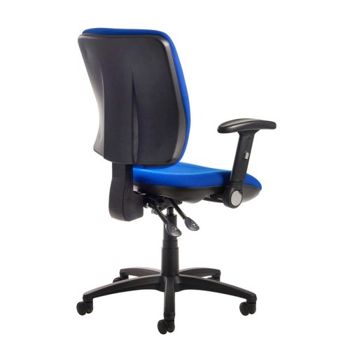 Finish: MTO, Arms: Adjustable Folding Arms, Base Type: Black 5 Star, Seat Option: N/A, Back Style: Fabric, Lumbar Support: N/A