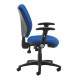 Senza high back operator chair with folding arms - blue