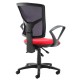 Senza high mesh back operator chair with fixed arms - red