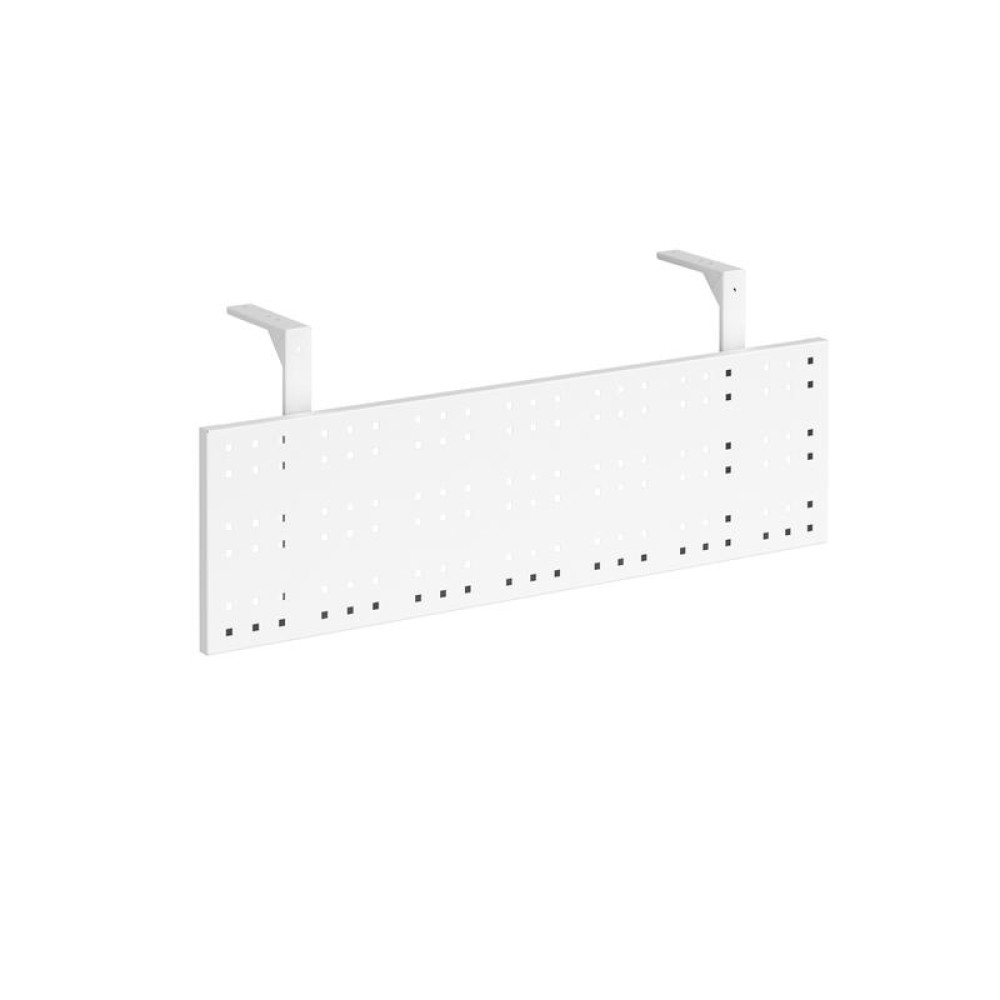 Steel perforated modesty panel for use with 1200mm single desks - white