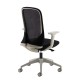 Sway black mesh back adjustable operator chair with black fabric seat, grey frame and base