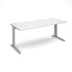 TR10 straight desk 1800mm x 800mm - silver frame, white top