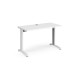 TR10 straight desk 1200mm x 600mm - white frame, white top