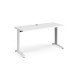 TR10 straight desk 1400mm x 600mm - white frame, white top