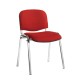 Taurus meeting room stackable chair with chrome frame and no arms - burgundy
