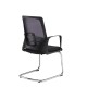 Toto black mesh back visitors chair with black fabric seat and chrome cantilever frame