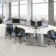 TR10 straight desk 1600mm x 800mm - white frame, beech top