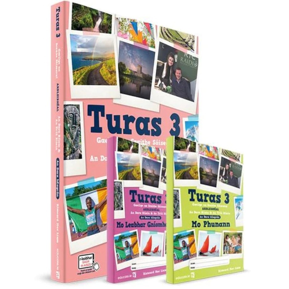 Turas 3 - Junior Cycle Irish - 2nd / New Edition Textbook, Portfolio and Activity book - Set