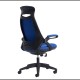 Tuscan high back fabric managers chair with head support - blue