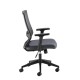 Travis grey mesh back operator chair with grey fabric seat and black base