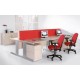 Vantage 100 2 lever PCB operators chair with no arms - red