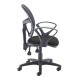 Jota Mesh medium back operators chair with fixed arms - black