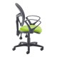 Jota Mesh medium back operators chair with fixed arms - green