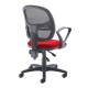 Jota Mesh medium back operators chair with fixed arms - red