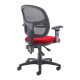 Jota Mesh medium back operators chair with adjustable arms - red