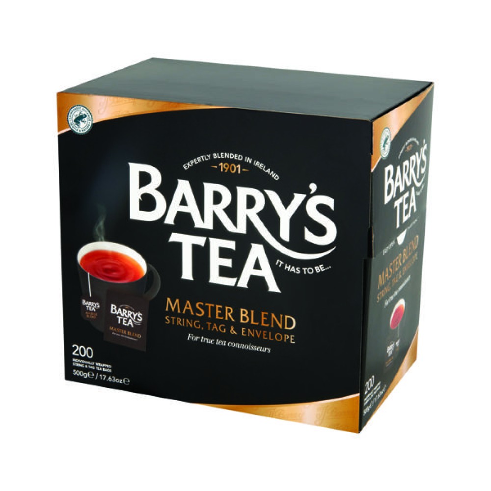 Barrys Master Blend Tea Bags String/Tag/Envelope (Pack of 200) 3004