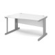 Vivo left hand wave desk 1400mm - silver frame, white top
