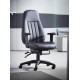 Zeus medium back 24hr task chair - black faux leather