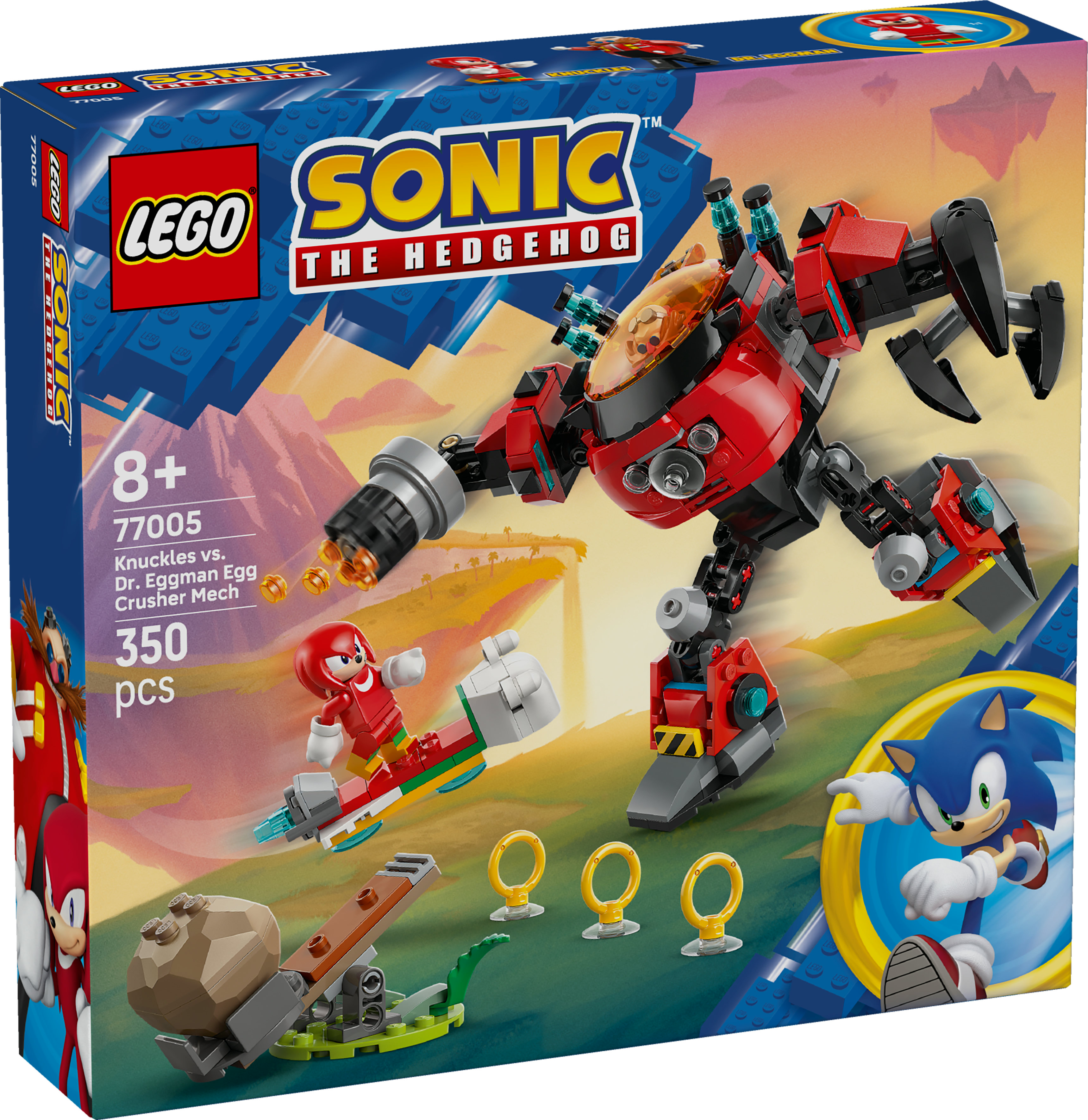 LEGO Sonic Knuckles vs. Dr. Eggman Egg Crusher Mech 77005 – Toy
